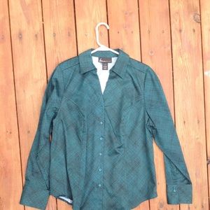 Lane Bryant NWOT LS V Neck button down shirt 14